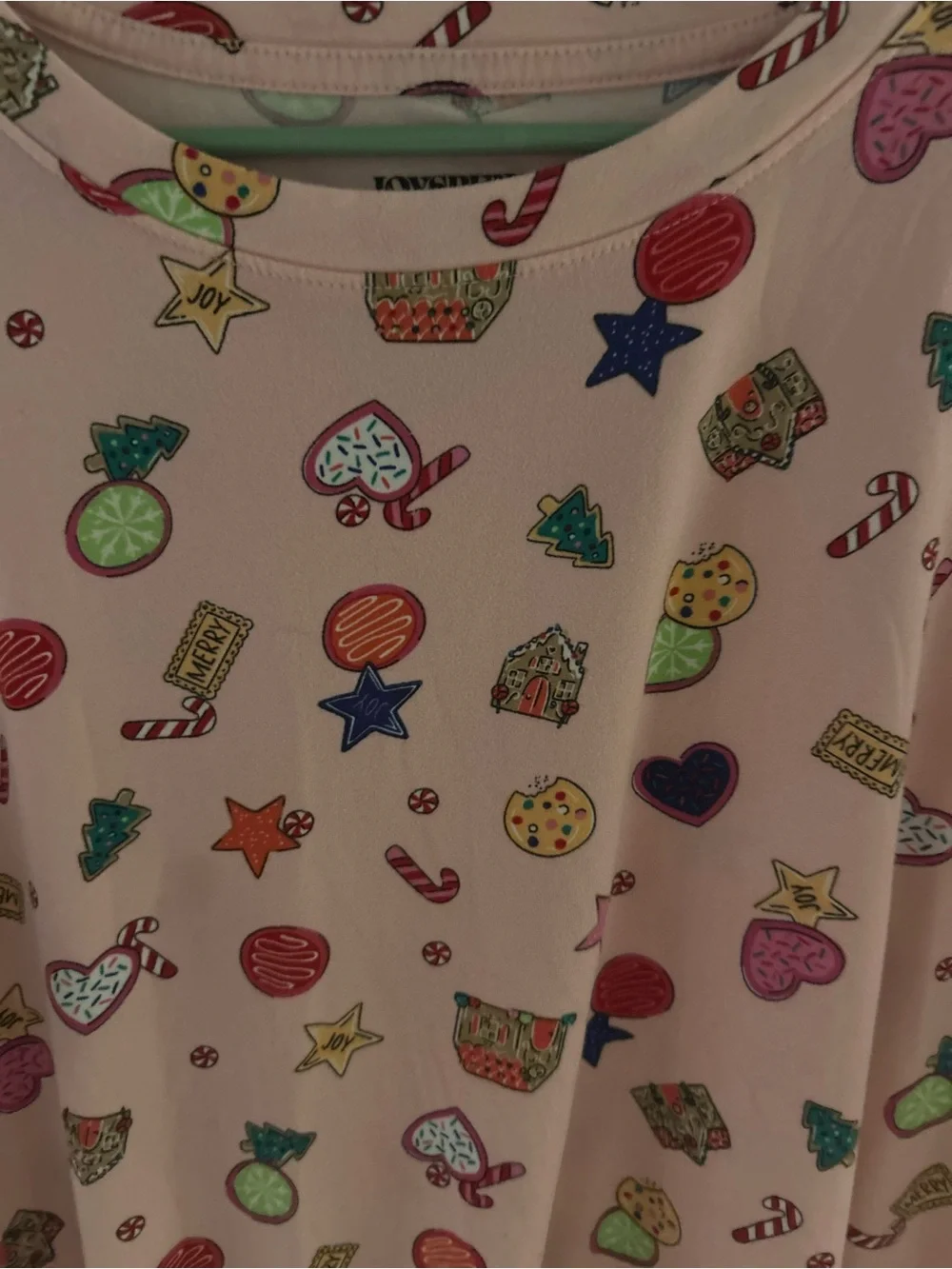 Girls' Pink Candy & Stars Short Sleeve Nightshirt